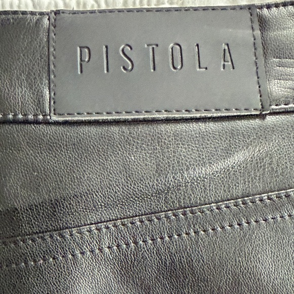 Pistola Cassie High Waisted Faux Leather Straight Leg Pants Size 25 NWT - Picture 9 of 10